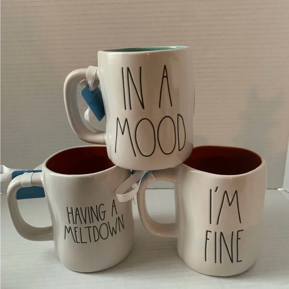 Rae Dunn Disney Pixar Inside Out HAVING A MELTDOWN IN A MOOD FINE Character Mugs - Picture 2 of 2
